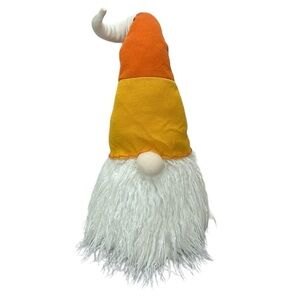 Gnome Candy Corn Hat Decoration Moldable Hat Stone Filled Bottom Fall Halloween